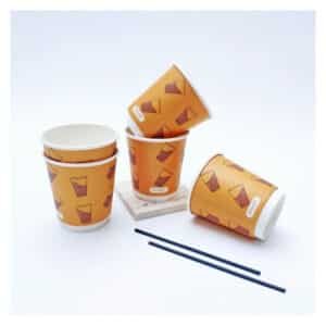 Velvet 25Pcs Hot Pack Disposable Hot & Cold Drinks Multi-Colour, 8OZ