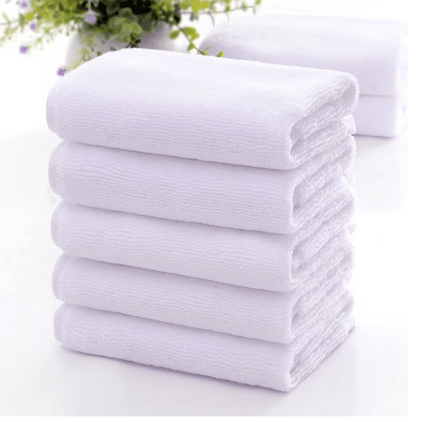 Baby 12Pcs Multi-Purpose Towel Set - White, Soft 100% Cotton for Everyday Use