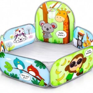 Mesh Multi-Colored Cartoon Theme Pop-Up Activity Basket Ball-Pool【25 Balls】【Age Upto 3 Yrs】