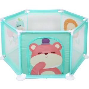Baby Play Fence Safety Children Play Yards with Basketball Hoop Portable Baby Playpen Kids Activity Play Area Ocean Ball Pool for Toddlers