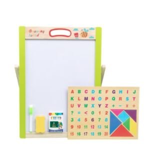 High Quality Educational Toys Kids Magnetic Drawing Wooden Double-Side Blackboard for Children Drawing