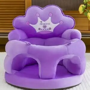 Baby Sitting Support Sofa Chair, Sit Me Up Floor Seat for Baby, Learn to Sit Chair for Toddlers, Infant Seats for Boys and Girls (Purple Crown)